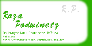 roza podwinetz business card